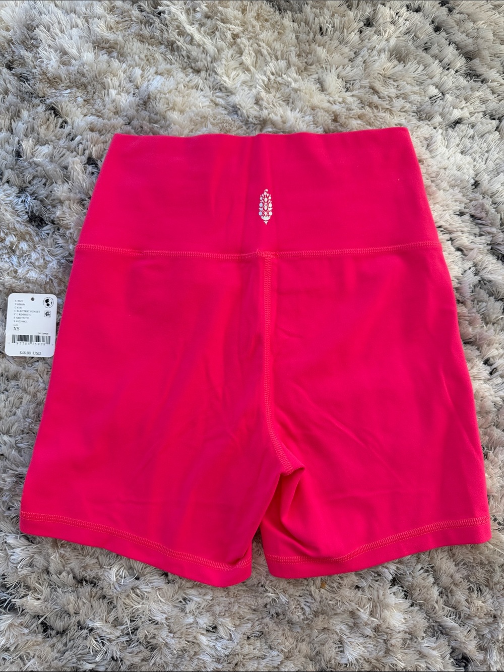 Free People High-Rise Hot Pink Bike Shorts - Picture 5 of 5